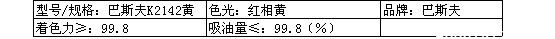 巴斯夫有机颜料Paliotol黄K2142