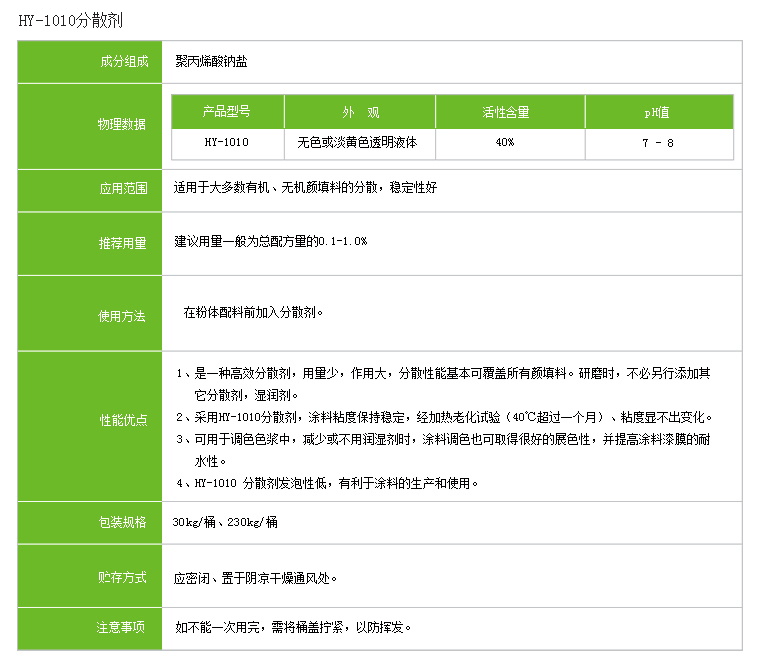 HY- 1010分散剂