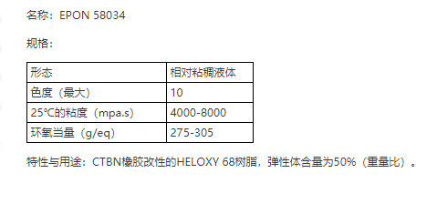 翰森迈图水性环氧树脂EPON 58034