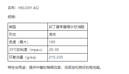 翰森迈图水性环氧树脂HELOXY AQ